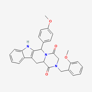 molecular formula C29H27N3O4 B4490580 2-(4-methoxyphenyl)-6-[(2-methoxyphenyl)methyl]-3,6,17-triazatetracyclo[8.7.0.03,8.011,16]heptadeca-1(10),11,13,15-tetraene-4,7-dione 