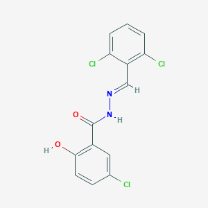 molecular formula C14H9Cl3N2O2 B449059 5-chloro-N'-(2,6-dichlorobenzylidene)-2-hydroxybenzohydrazide 