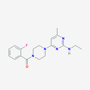 N-ethyl-4-[4-(2-fluorobenzoyl)-1-piperazinyl]-6-methyl-2-pyrimidinamine