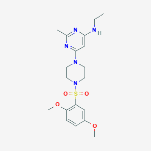 molecular formula C19H27N5O4S B4490594 6-{4-[(2,5-dimethoxyphenyl)sulfonyl]-1-piperazinyl}-N-ethyl-2-methyl-4-pyrimidinamine 