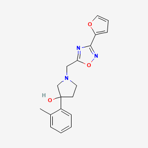 1-{[3-(2-furyl)-1,2,4-oxadiazol-5-yl]methyl}-3-(2-methylphenyl)pyrrolidin-3-ol