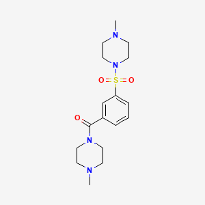 1-METHYL-4-[3-(4-METHYLPIPERAZINE-1-CARBONYL)BENZENESULFONYL]PIPERAZINE