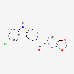 molecular formula C19H15ClN2O3 B4490640 2-(1,3-benzodioxol-5-ylcarbonyl)-8-chloro-2,3,4,5-tetrahydro-1H-pyrido[4,3-b]indole 