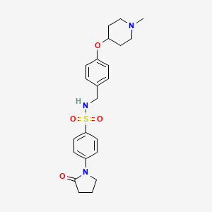 N-({4-[(1-METHYLPIPERIDIN-4-YL)OXY]PHENYL}METHYL)-4-(2-OXOPYRROLIDIN-1-YL)BENZENE-1-SULFONAMIDE