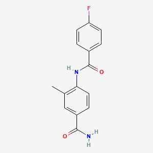 molecular formula C15H13FN2O2 B4490654 4-[(4-fluorobenzoyl)amino]-3-methylbenzamide 