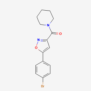 molecular formula C15H15BrN2O2 B4490687 1-{[5-(4-bromophenyl)-3-isoxazolyl]carbonyl}piperidine 