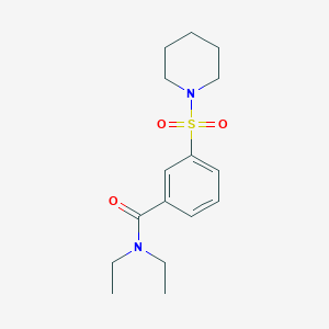 molecular formula C16H24N2O3S B4490690 N,N-DIETHYL-3-(PIPERIDINE-1-SULFONYL)BENZAMIDE 