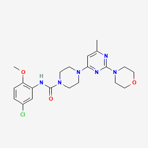 N-(5-Chloro-2-methoxyphenyl)-4-[6-methyl-2-(morpholin-4-YL)pyrimidin-4-YL]piperazine-1-carboxamide