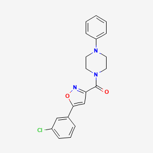 1-{[5-(3-chlorophenyl)-3-isoxazolyl]carbonyl}-4-phenylpiperazine