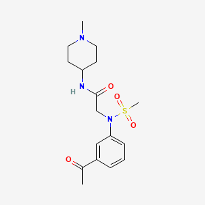 N~2~-(3-acetylphenyl)-N~1~-(1-methyl-4-piperidinyl)-N~2~-(methylsulfonyl)glycinamide