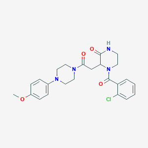 4-(2-chlorobenzoyl)-3-{2-[4-(4-methoxyphenyl)piperazino]-2-oxoethyl}tetrahydro-2(1H)-pyrazinone