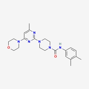 N-(3,4-dimethylphenyl)-4-[4-methyl-6-(4-morpholinyl)-2-pyrimidinyl]-1-piperazinecarboxamide