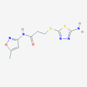 3-[(5-amino-1,3,4-thiadiazol-2-yl)thio]-N-(5-methyl-3-isoxazolyl)propanamide