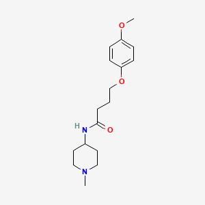 molecular formula C17H26N2O3 B4490740 4-(4-methoxyphenoxy)-N-(1-methyl-4-piperidinyl)butanamide 