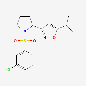 3-{1-[(3-chlorophenyl)sulfonyl]-2-pyrrolidinyl}-5-isopropylisoxazole