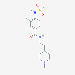 molecular formula C18H29N3O3S B4490751 3-METHYL-4-(N-METHYLMETHANESULFONAMIDO)-N-[2-(1-METHYLPIPERIDIN-4-YL)ETHYL]BENZAMIDE 