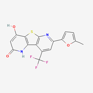 6-hydroxy-11-(5-methylfuran-2-yl)-13-(trifluoromethyl)-8-thia-3,10-diazatricyclo[7.4.0.02,7]trideca-1(9),2(7),5,10,12-pentaen-4-one