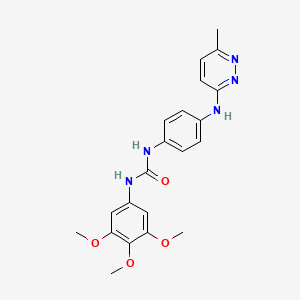 N-{4-[(6-methyl-3-pyridazinyl)amino]phenyl}-N'-(3,4,5-trimethoxyphenyl)urea