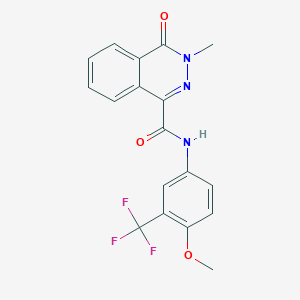 molecular formula C18H14F3N3O3 B4490783 N-[4-methoxy-3-(trifluoromethyl)phenyl]-3-methyl-4-oxo-3,4-dihydro-1-phthalazinecarboxamide 