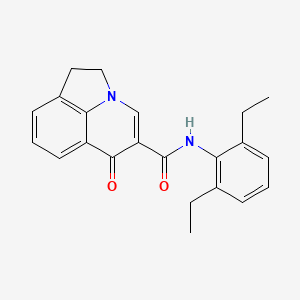 molecular formula C22H22N2O2 B4490791 N-(2,6-diethylphenyl)-6-oxo-1,2-dihydro-6H-pyrrolo[3,2,1-ij]quinoline-5-carboxamide 