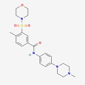 4-methyl-N-[4-(4-methyl-1-piperazinyl)phenyl]-3-(4-morpholinylsulfonyl)benzamide