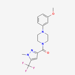 1-(3-Methoxyphenyl)-4-[1-methyl-5-(trifluoromethyl)-1H-pyrazole-3-carbonyl]piperazine