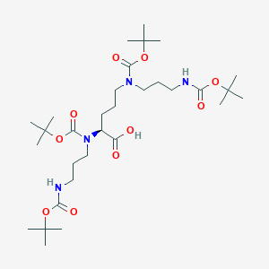 molecular formula C31H58N4O10 B044908 四-Boc-精胺-5-羧酸 CAS No. 119798-08-2