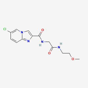 6-chloro-N-{2-[(2-methoxyethyl)amino]-2-oxoethyl}imidazo[1,2-a]pyridine-2-carboxamide