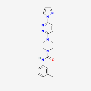 N-(3-ethylphenyl)-4-[6-(1H-pyrazol-1-yl)-3-pyridazinyl]-1-piperazinecarboxamide