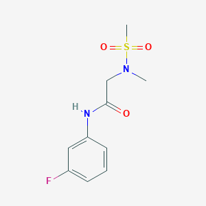 N-(3-fluorophenyl)-2-[methyl(methylsulfonyl)amino]acetamide