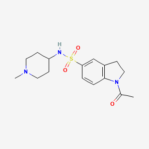 1-acetyl-N-(1-methylpiperidin-4-yl)-2,3-dihydro-1H-indole-5-sulfonamide