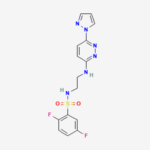 molecular formula C15H14F2N6O2S B4490868 2,5-difluoro-N-(2-{[6-(1H-pyrazol-1-yl)-3-pyridazinyl]amino}ethyl)benzenesulfonamide 