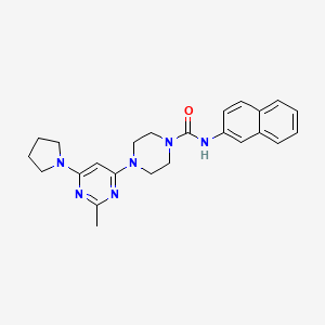 4-[2-Methyl-6-(pyrrolidin-1-YL)pyrimidin-4-YL]-N-(naphthalen-2-YL)piperazine-1-carboxamide