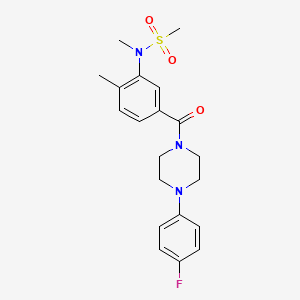 N-{5-[4-(4-FLUOROPHENYL)PIPERAZINE-1-CARBONYL]-2-METHYLPHENYL}-N-METHYLMETHANESULFONAMIDE