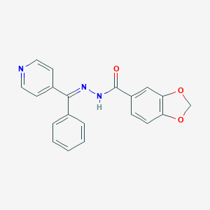 molecular formula C20H15N3O3 B449094 N'-[(E)-phenyl(pyridin-4-yl)methylidene]-1,3-benzodioxole-5-carbohydrazide 