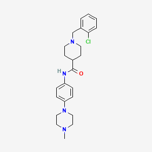 1-[(2-chlorophenyl)methyl]-N-[4-(4-methylpiperazin-1-yl)phenyl]piperidine-4-carboxamide