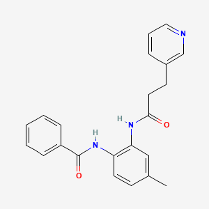 N-{4-methyl-2-[(3-pyridin-3-ylpropanoyl)amino]phenyl}benzamide