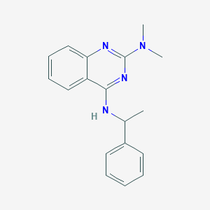 molecular formula C18H20N4 B4490971 N~2~,N~2~-dimethyl-N~4~-(1-phenylethyl)-2,4-quinazolinediamine 