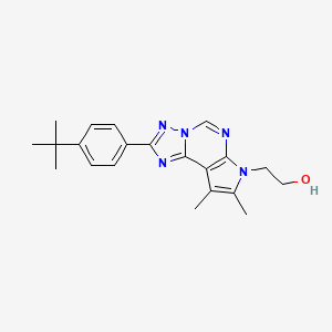 molecular formula C21H25N5O B4491021 2-[2-(4-tert-butylphenyl)-8,9-dimethyl-7H-pyrrolo[3,2-e][1,2,4]triazolo[1,5-c]pyrimidin-7-yl]ethanol 