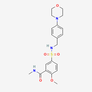 2-methoxy-N-methyl-5-({[4-(4-morpholinyl)benzyl]amino}sulfonyl)benzamide