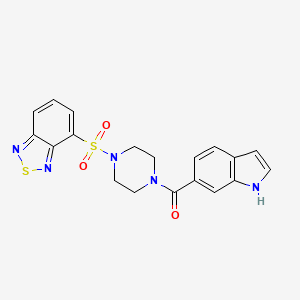 [4-(2,1,3-benzothiadiazol-4-ylsulfonyl)piperazin-1-yl](1H-indol-6-yl)methanone