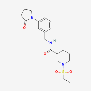 1-(ETHANESULFONYL)-N-{[3-(2-OXOPYRROLIDIN-1-YL)PHENYL]METHYL}PIPERIDINE-3-CARBOXAMIDE