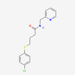 4-[(4-chlorophenyl)sulfanyl]-N-(pyridin-2-ylmethyl)butanamide