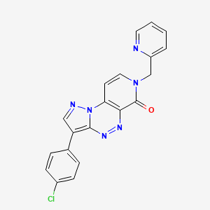 3-(4-chlorophenyl)-7-(2-pyridinylmethyl)pyrazolo[5,1-c]pyrido[4,3-e][1,2,4]triazin-6(7H)-one