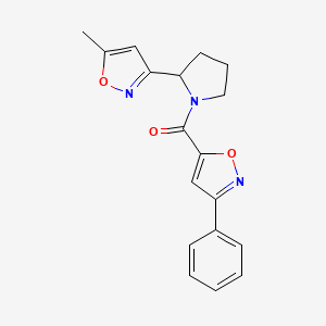 5-methyl-3-{1-[(3-phenyl-5-isoxazolyl)carbonyl]-2-pyrrolidinyl}isoxazole