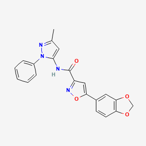 5-(1,3-benzodioxol-5-yl)-N-(3-methyl-1-phenyl-1H-pyrazol-5-yl)-3-isoxazolecarboxamide