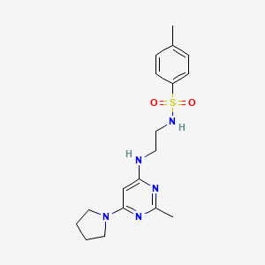 4-methyl-N-(2-{[2-methyl-6-(1-pyrrolidinyl)-4-pyrimidinyl]amino}ethyl)benzenesulfonamide