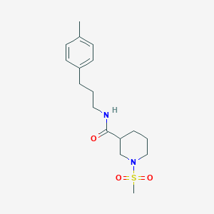 molecular formula C17H26N2O3S B4491145 1-METHANESULFONYL-N-[3-(4-METHYLPHENYL)PROPYL]PIPERIDINE-3-CARBOXAMIDE 