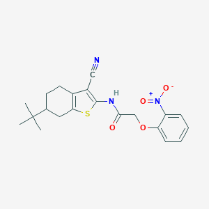 molecular formula C21H23N3O4S B449116 N-(6-tert-butyl-3-cyano-4,5,6,7-tetrahydro-1-benzothiophen-2-yl)-2-(2-nitrophenoxy)acetamide 