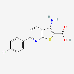 3-amino-6-(4-chlorophenyl)thieno[2,3-b]pyridine-2-carboxylic acid